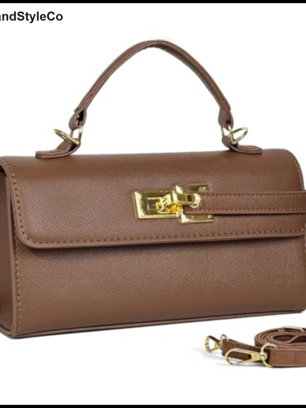 PU Leather Satchel Top Handle Shoulder Bag Crossbody Purse